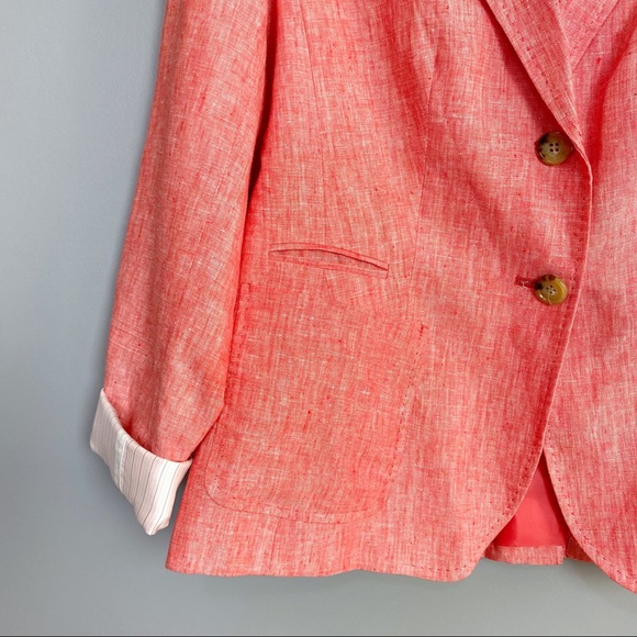 Talbots Fully Lined Single Vent Blazer 100% Linen - Picture 5 of 8